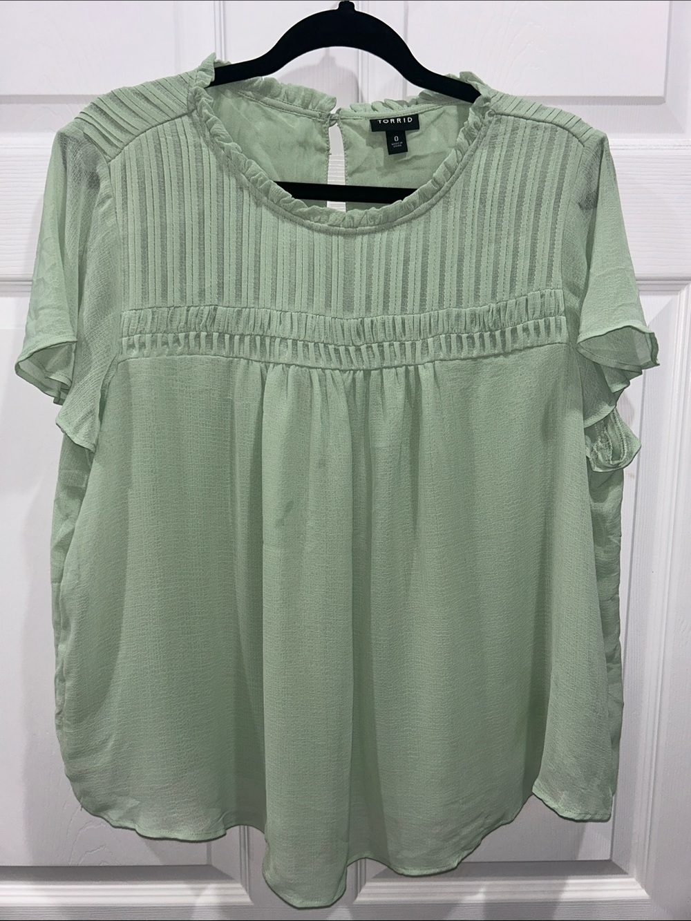 Torrid sage green blouse